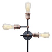 Plafon LAMPA sufitowa KIRIMU 33-66893 Candellux ścienna OPRAWA industialna żarówki bulbs sticks loft czarna