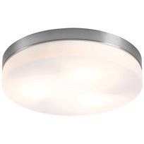 Plafon LAMPA sufitowa OPAL 48403 Globo okrągła OPRAWA nikiel biała Globo
