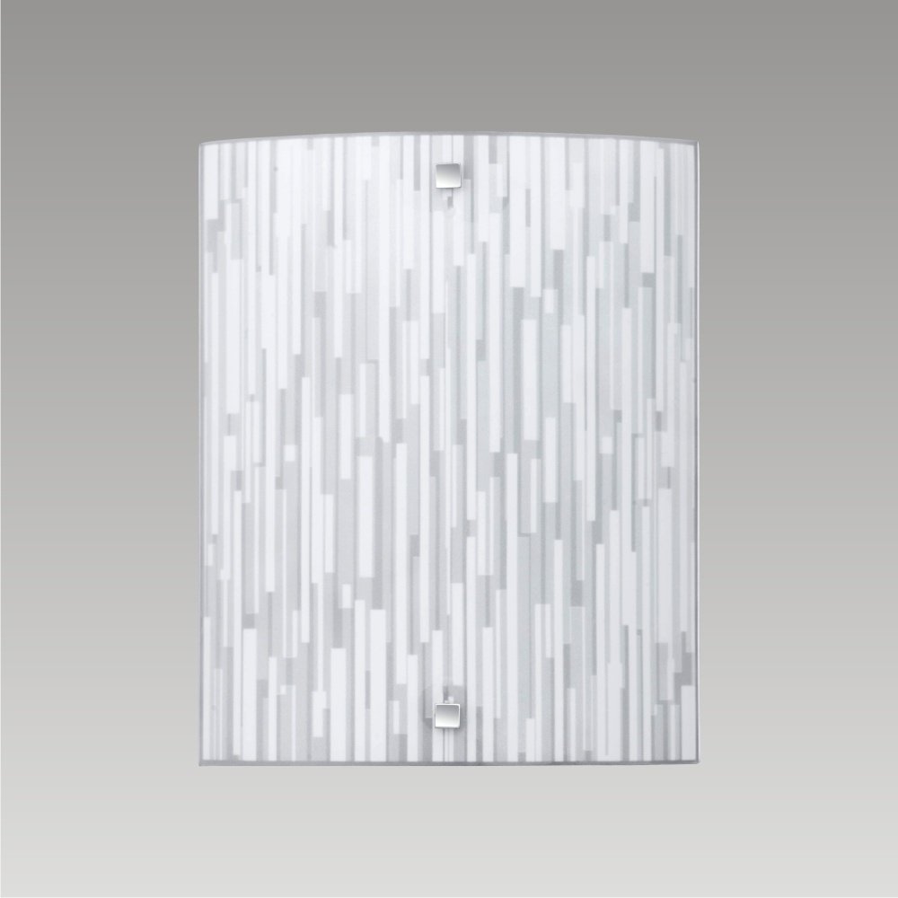Zdjęcia - Żyrandol / lampa Plafon ścienny PREZENT, Bamboo, biało-srebrny, E27, 1x60W