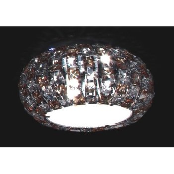 Plafon sufitowy ITALUX Monde Amber, srebrno-brązowy, 3x42W, 16x27 cm - ITALUX