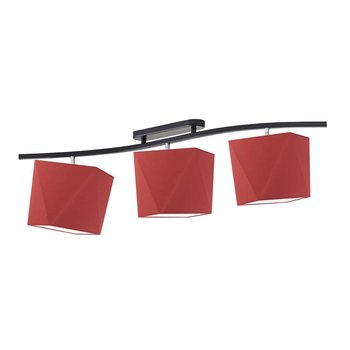 Plafon sufitowy LYSNE Fargo, 3x60 W, E27, czerwony/czarny, 27x97 cm - LYSNE
