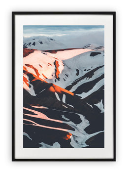 Plakat 13x18 cm Góry Śnieg Zachód WZORY - Printonia