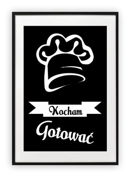 Plakat 13x18 cm kocham gotować typografia WZORY - Printonia