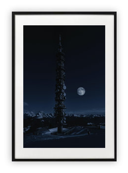 Plakat 13x18 cm Księżyc Ziemia Noc WZORY - Printonia