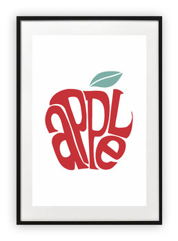Plakat 13x18 cm typografia apple jabłko WZORY - Printonia