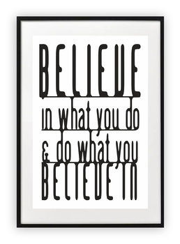 Plakat 15x21 cm Believe typografia napis WZORY - Printonia