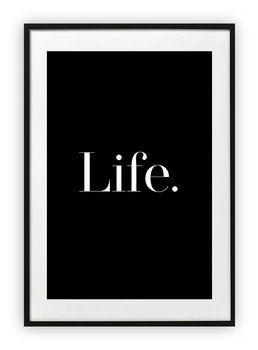 Plakat 15x21 cm Typografia napis life WZORY - Printonia
