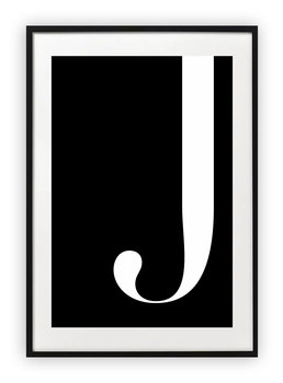 Plakat 18x24 cm J litera typografia WZORY - Printonia