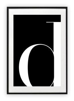 Plakat 30x40 cm Litera D typografia d WZORY - Printonia