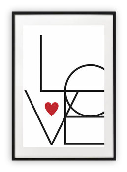 Plakat 40x50 cm LOVE typografia WZORY - Printonia