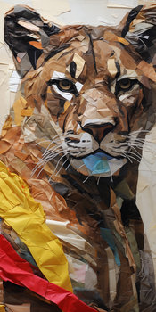 Plakat 50x100cm Papierowy Tygrys - Zakito Posters