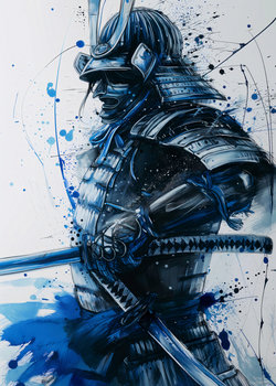 Plakat 50x70cm Samuraj w Błękicie - Zakito Posters