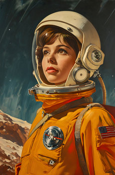 Plakat 56,6x86,4cm Pionierka Kosmosu - Zakito Posters