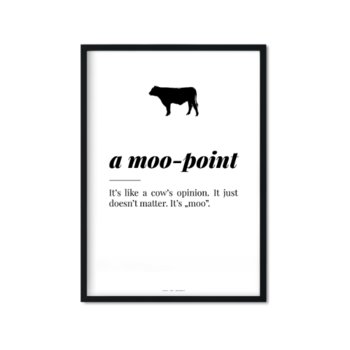 Plakat A Moo-Point, 21x29,7 cm - Love The Journey