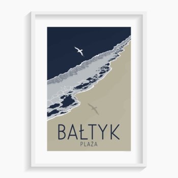 Plakat A. W. WIĘCKIEWICZ, Bałtyk Plaża 50x70 cm - A. W. WIĘCKIEWICZ