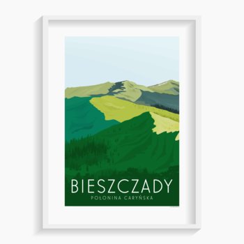 Plakat A. W. WIĘCKIEWICZ, Bieszczady A3 29,7x42 cm - A. W. WIĘCKIEWICZ