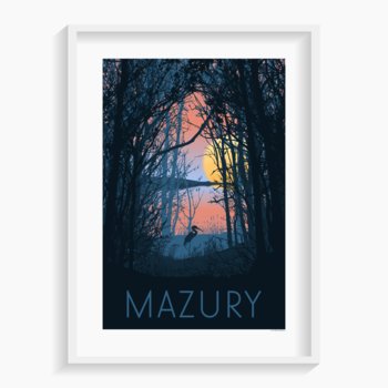 Plakat A. W. WIĘCKIEWICZ, Mazury 50x70 cm - A. W. WIĘCKIEWICZ