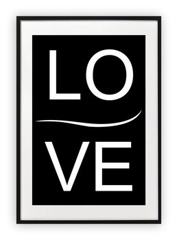 Plakat A3 30x42 cm Love Tekst WZORY - Printonia