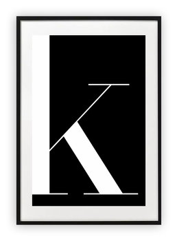 Plakat A4 21x30 cm  K litera typografia WZORY - Printonia