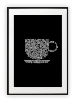 Plakat A4 21x30 cm  Typografia Coffee Kuchnia WZORY - Printonia