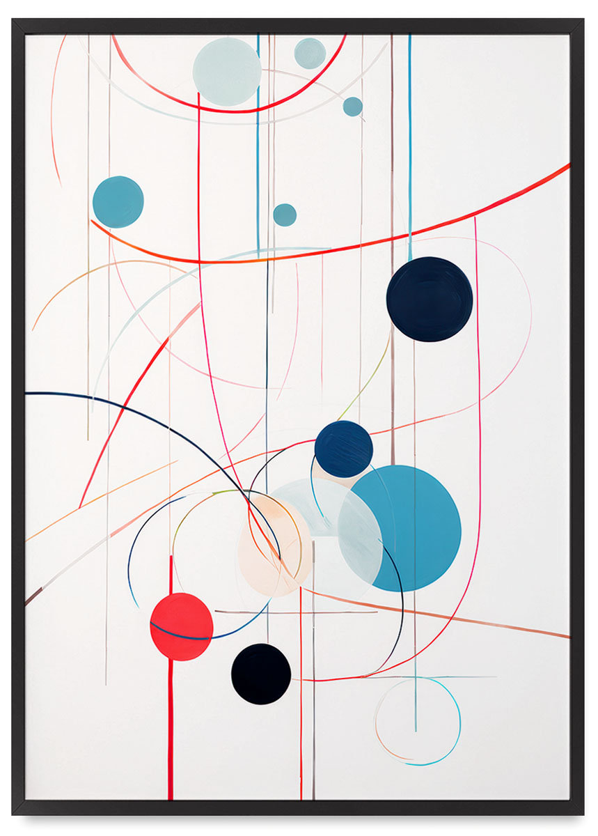 plakat-abstrakcja-linie-okr-gi-40x50-cm-w-czarnej-ramie-hog-studio