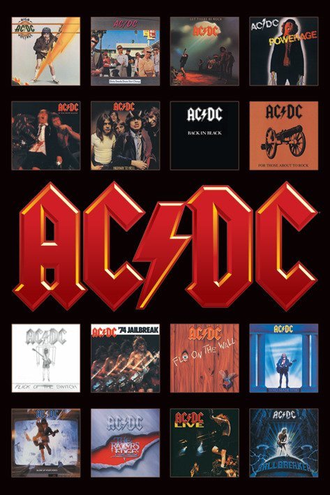 plakat AC/DC - ALBUM COVERS - Pyramid | Sklep EMPIK.COM