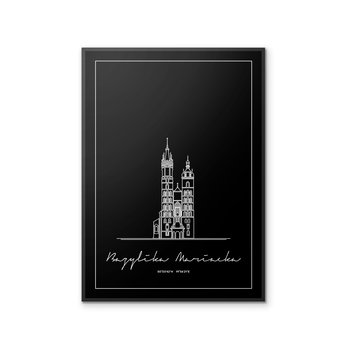 Plakat Architektura - Kraków -  Bazylika Mariacka 61x91 cm - Peszkowski Graphic