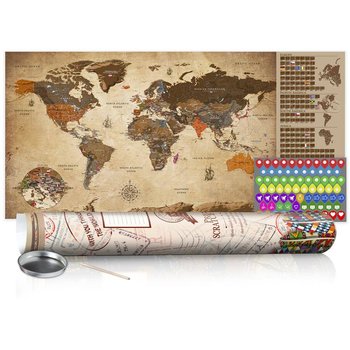 Plakat ARTGEIST, drapka - Mapa vintage - p - ARTGEIST