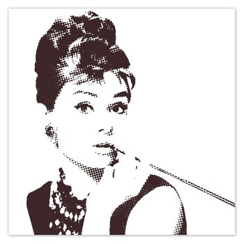 Plakat Audrey Hepburn Cygaretka, 70x70 cm - ZeSmakiem