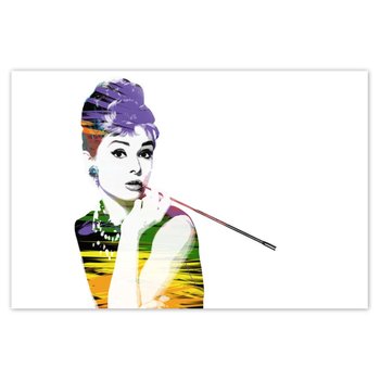 Plakat Audrey Hepburn Cygaretka, 90x60 cm - ZeSmakiem