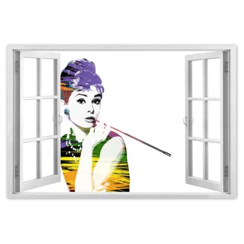Plakat Audrey Hepburn Cygaretka, 90x60 cm - ZeSmakiem