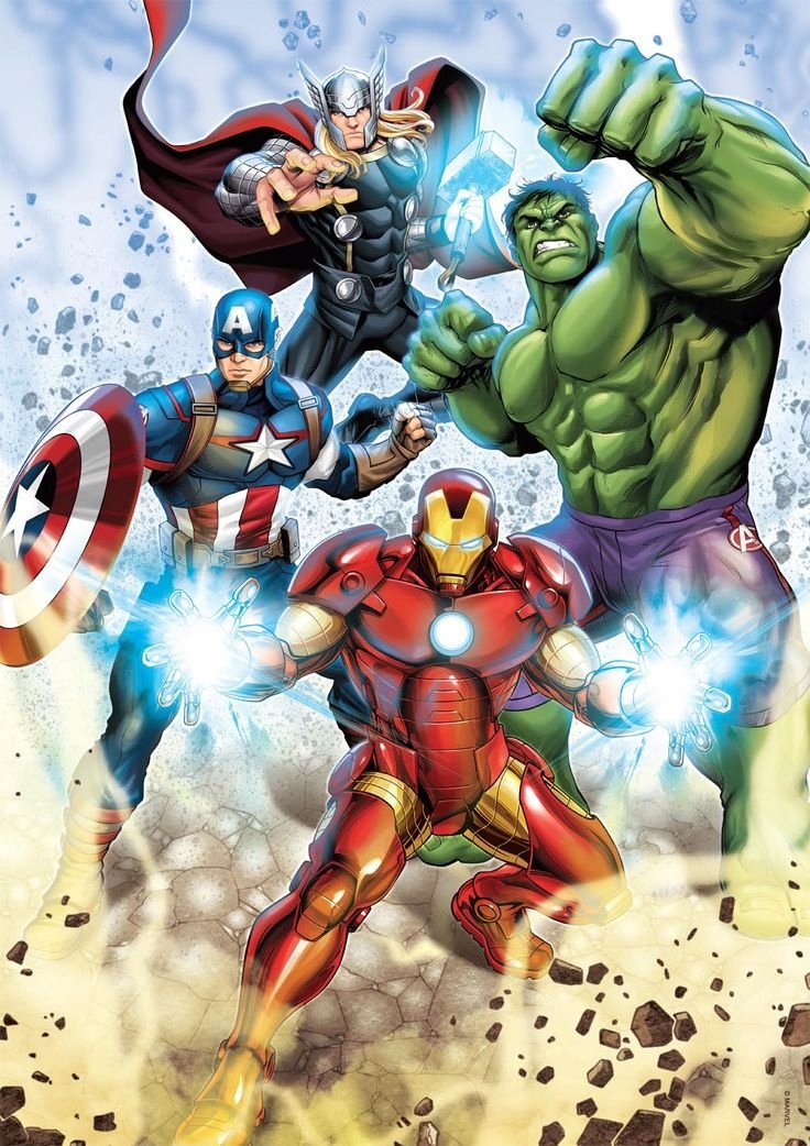 Plakat AVENGERS HULK IRON MAN Obraz 100x70 cm #62 - Atram | Sklep EMPIK.COM