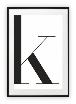 Plakat B2 50x70 cm Litera K typografia WZORY - Printonia