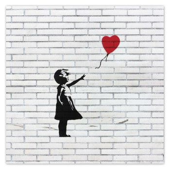 Plakat Banksy Dziewczynka Balon, 100x100 cm - ZeSmakiem