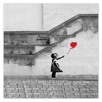 Plakat Banksy Dziewczynka Hope, 100x100 cm - ZeSmakiem