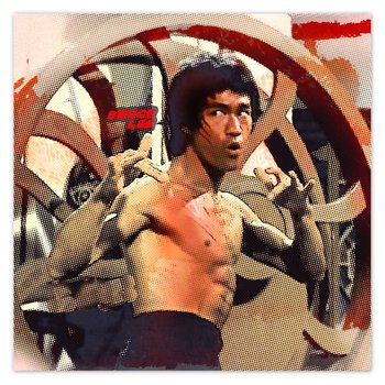 Plakat Bruce Lee Kung Fu, 30x30 cm - ZeSmakiem
