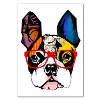 Plakat 'Bulldog Pop Art' – Kolorowa Grafika Psa, Nowoczesna Dekoracja do Wnętrz A4