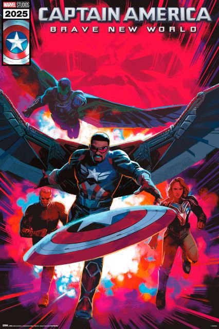Plakat Captain America Brave New World Kapitan Ameryka plakaty Marvel ...