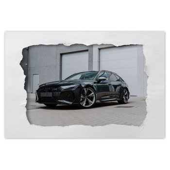 Plakat Czarny samochód AUDI, 90x60 cm - ZeSmakiem