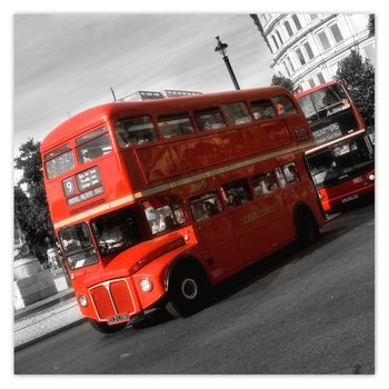 Plakat Czerwony autobus, 70x70 cm - ZeSmakiem