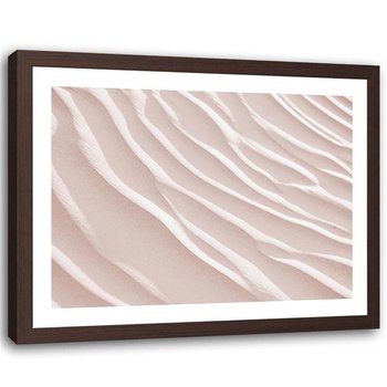 Plakat dekoracyjny w ramie brązowej FEEBY Pofałdowany piasek, 120x80 cm - Feeby