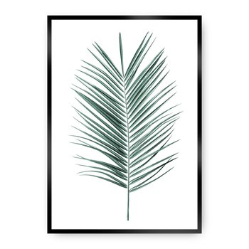 Plakat DEKORIA Palm Leaf Emerald Green, 21x30 cm, czarna ramka - Dekoria