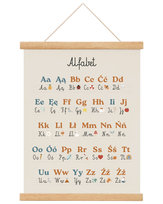 Plakat dla chłopca dziewczynki Alfabet Montessori A3 30x40 cm / Joachimki