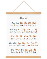 Plakat dla chłopca dziewczynki Alfabet Montessori A4 21x30 cm / Joachimki