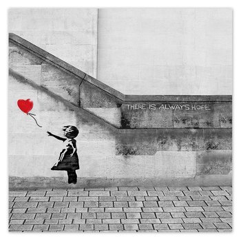 Plakat Dziewczynka z balonikiem, 100x100 cm - ZeSmakiem