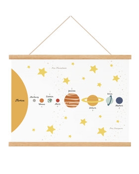 Plakat edukacyjny dla dzieci Kosmos Planety Montessori A3 30x40 cm / Joachimki - Inny producent