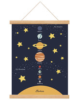Plakat edukacyjny dla dzieci Układ Słoneczny Montessori A3 30x40 cm / Joachimki