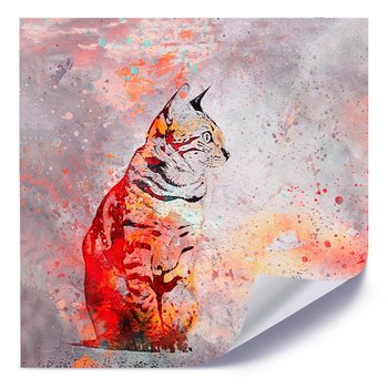 Plakat FEEBY Abstrakcyjny kot, 80x80 cm - Feeby