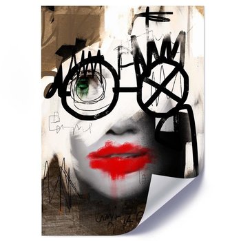 Plakat FEEBY Abstrakcyjny portret kobiety, 50x70 cm - Feeby