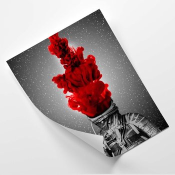 Plakat FEEBY Astronauta i czerwony dym - VK Art 30x40 - Feeby